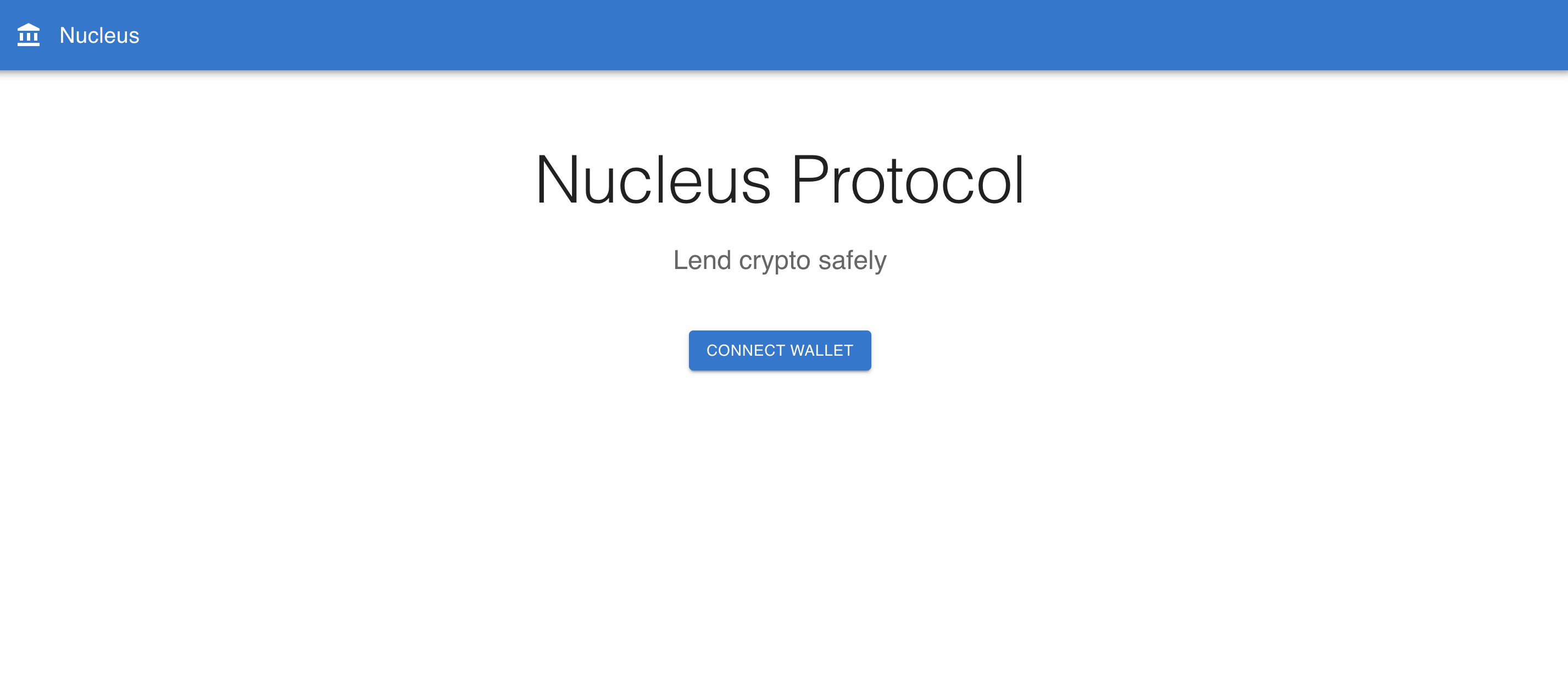 Nucleus DeFi Lending Protocol - Homepage | Built with Cartesi Rollups